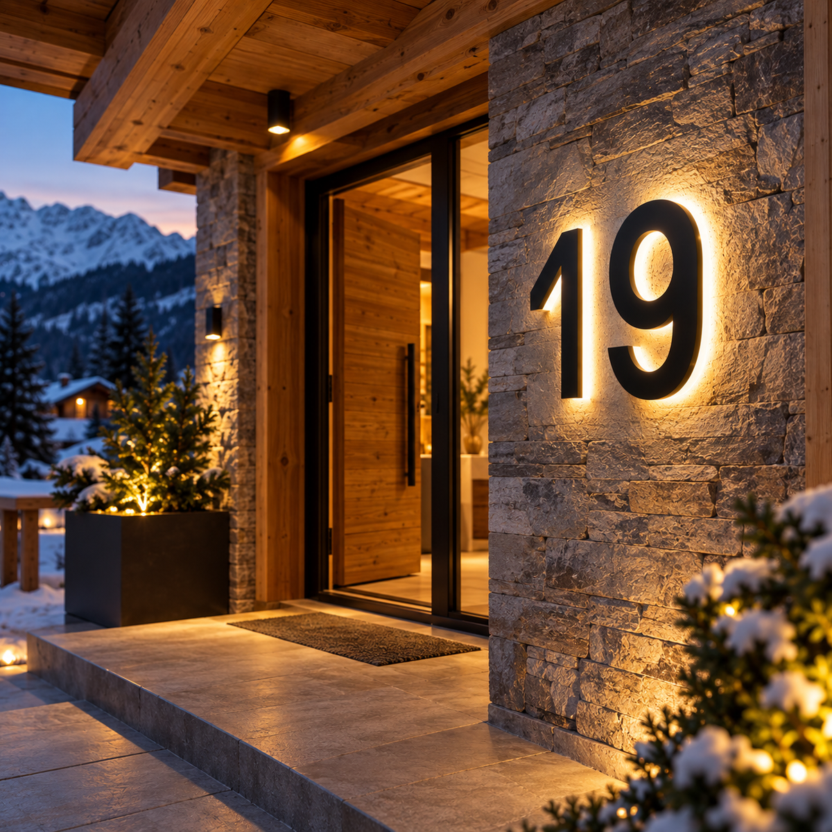 Numéro de Maison LED Rétroéclairé - Soléna