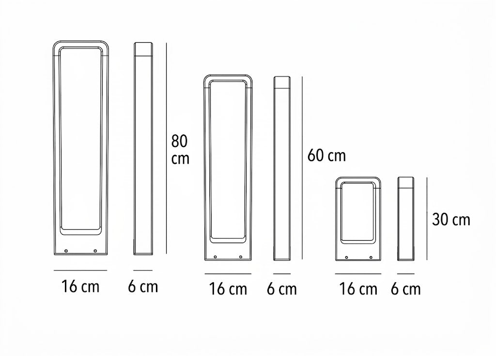 Lampadaire LED Extérieur - Elara