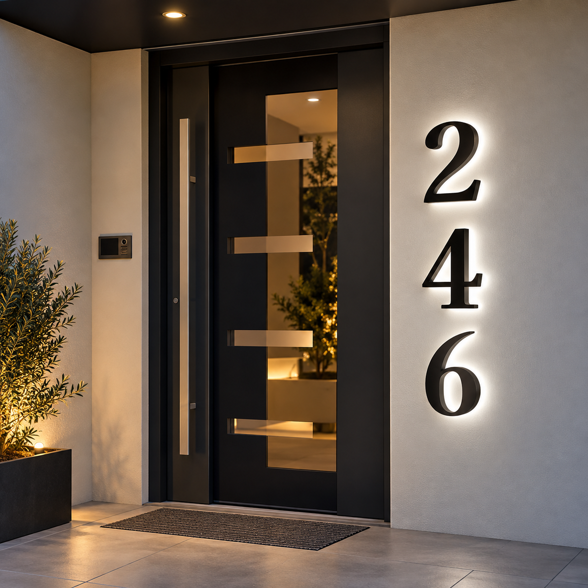Numéro de Maison LED Rétroéclairé - Soléna