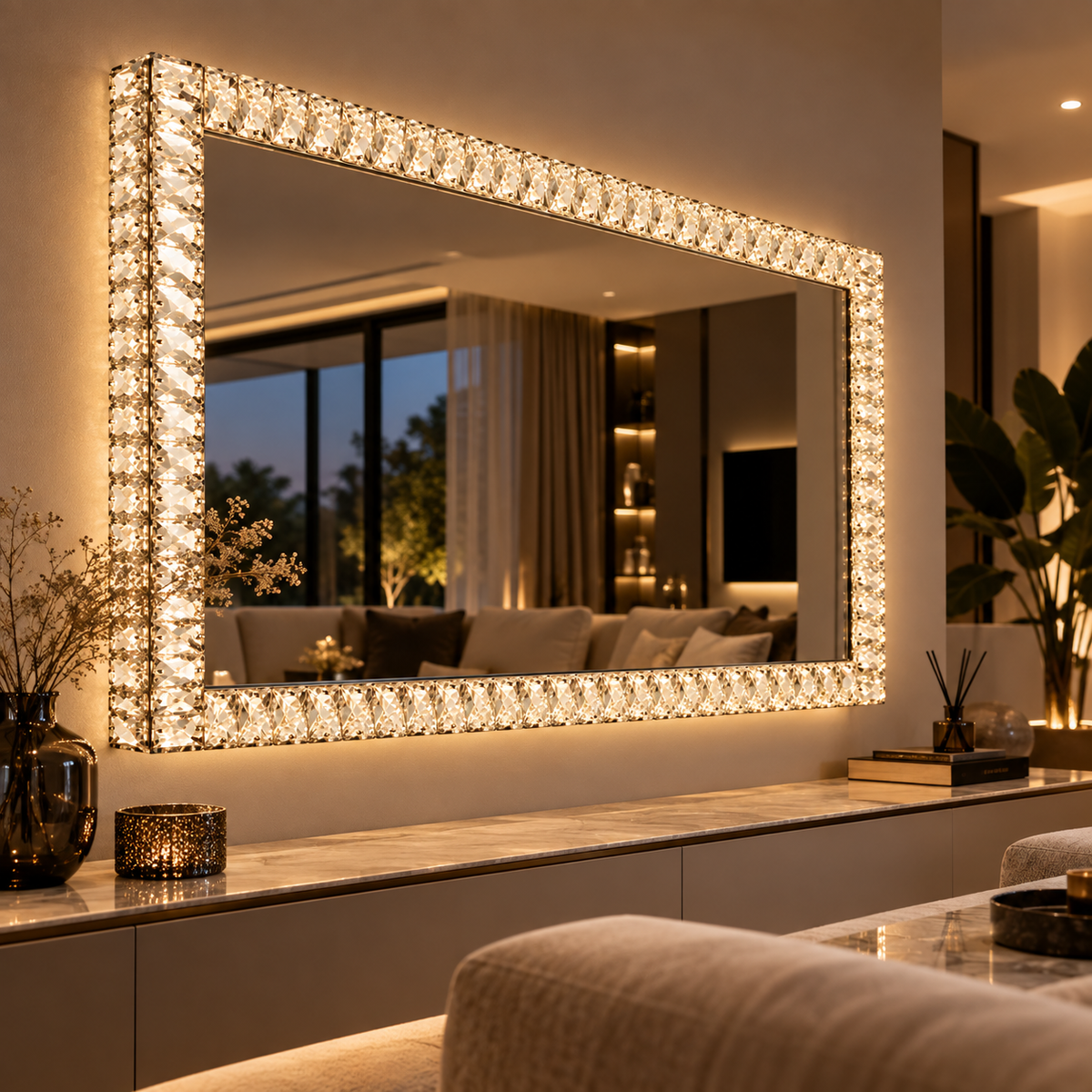 Applique Mural Miroir LED - Cristéa