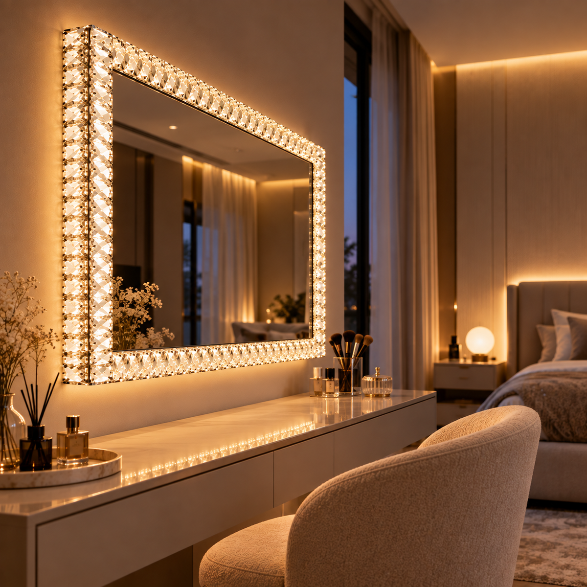 Applique Mural Miroir LED - Cristéa