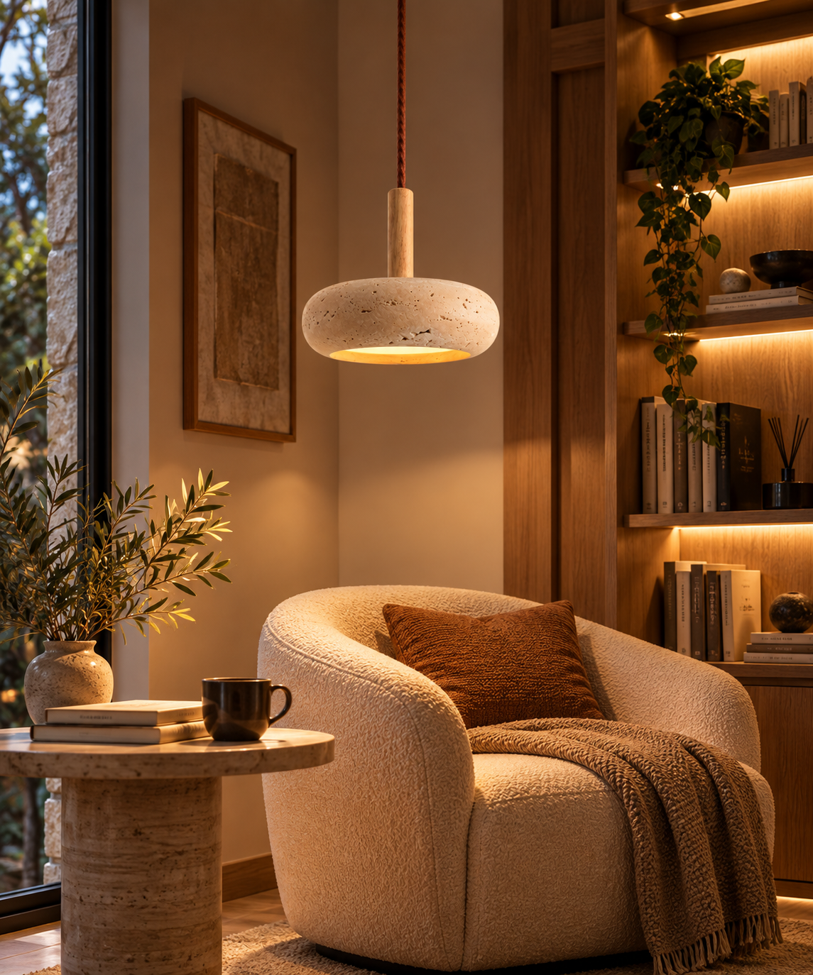 Suspension en Marbre Beige - Songe