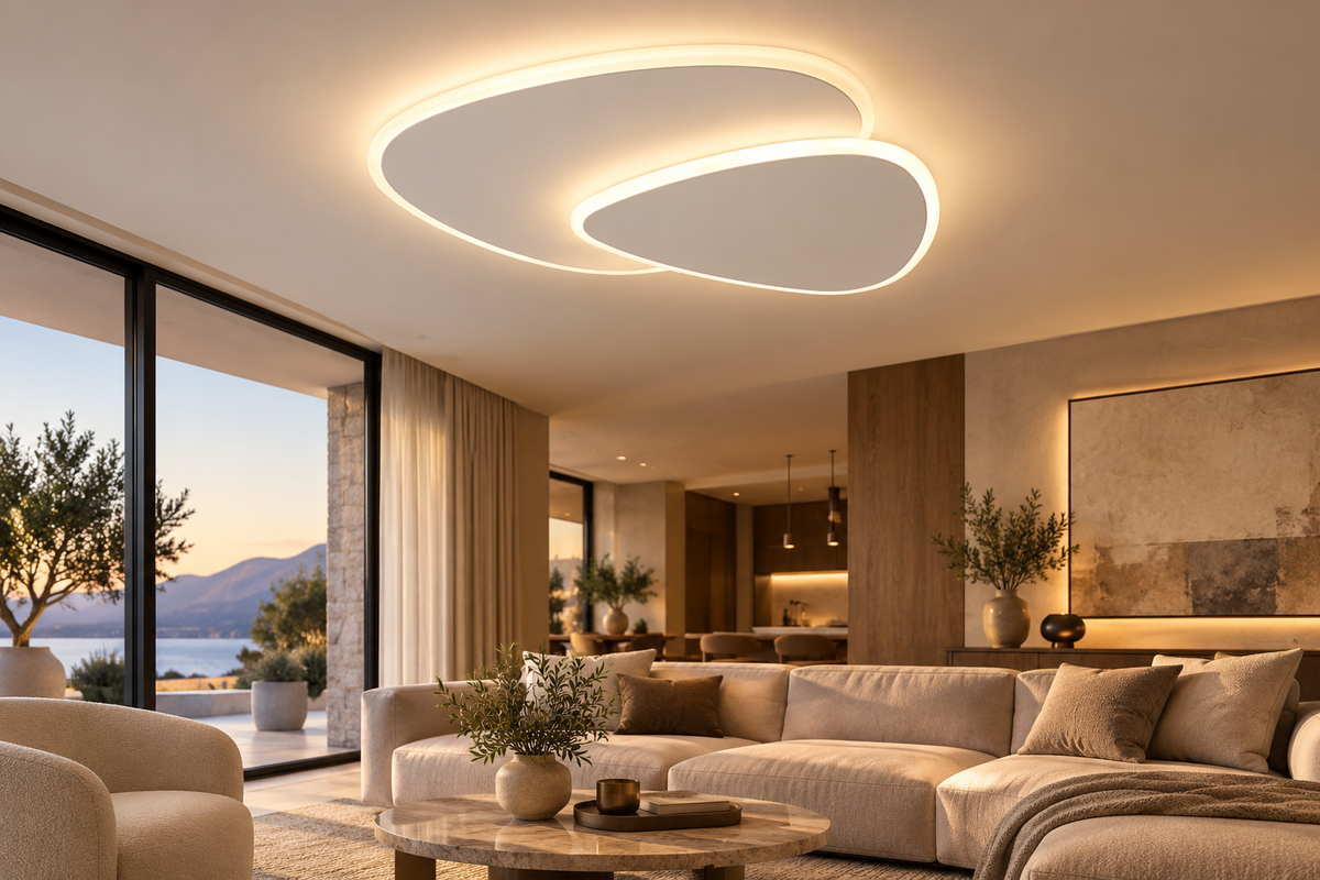 Plafonnier Moderne Blanc Salon - Neo