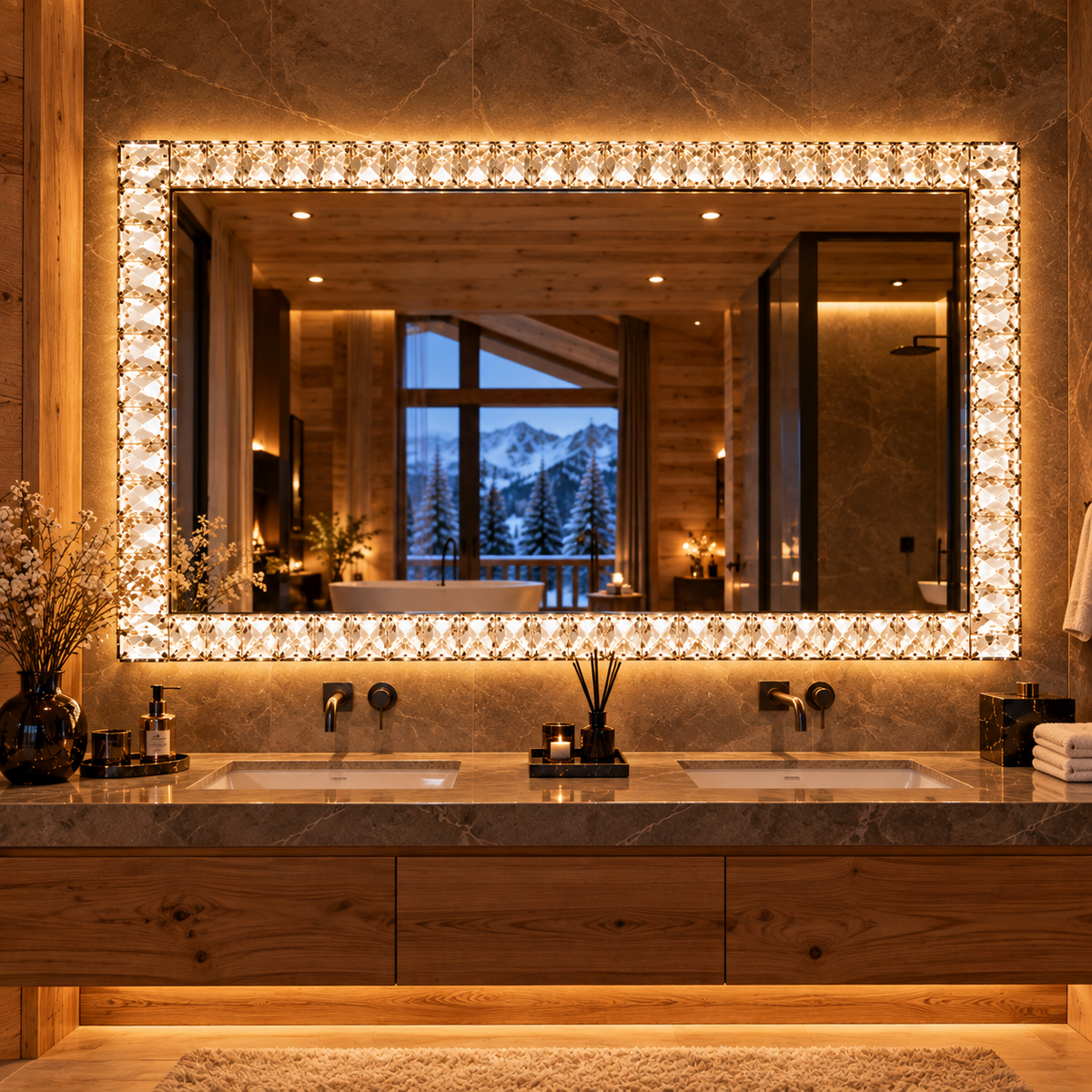 Applique Mural Miroir LED - Cristéa